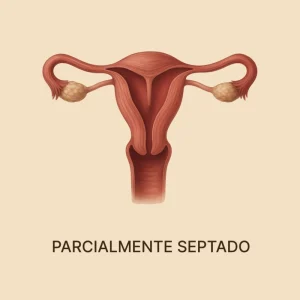 Imagem ilustrando um útero parcialmente septado
