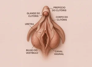 Imagem ilustrando partes da vagina